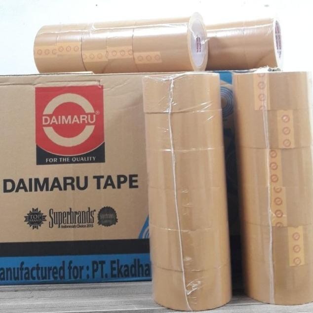 

Lakban Daimaru Tape Isolasi Coklat Dan Bening 2 Inch X 90 Yard