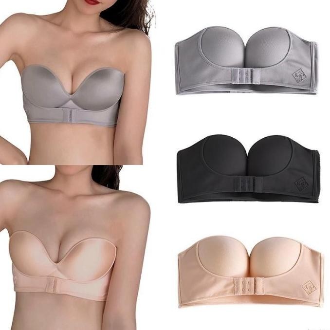 Strapless Bra Tanpa Tali Bra Push Up Bh Kait Depan Invisible Bra