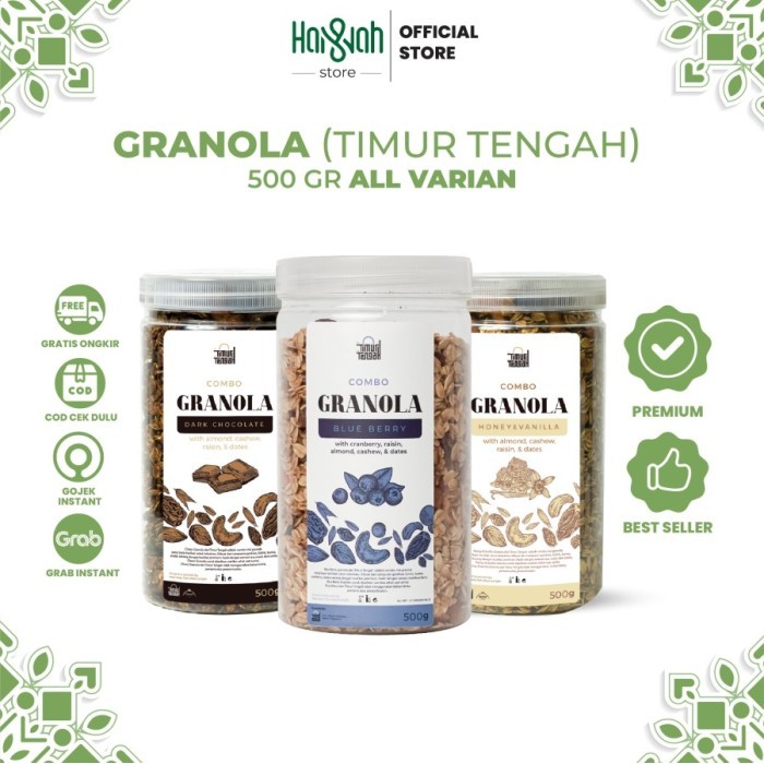 

[Paket Hemat] 2 in 1 Granola Timur Tengah Makanan Sereal Rendah Kalori