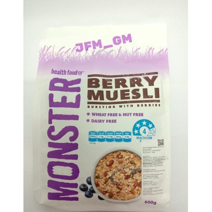 Sale Monster Berry Muesli 600Gr / Healthy Food / Granola / Makanan