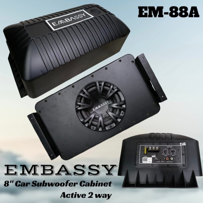 Termurah Subwoofer Aktif 8 Inch 500 Watt Embassy Em-88A Termurah