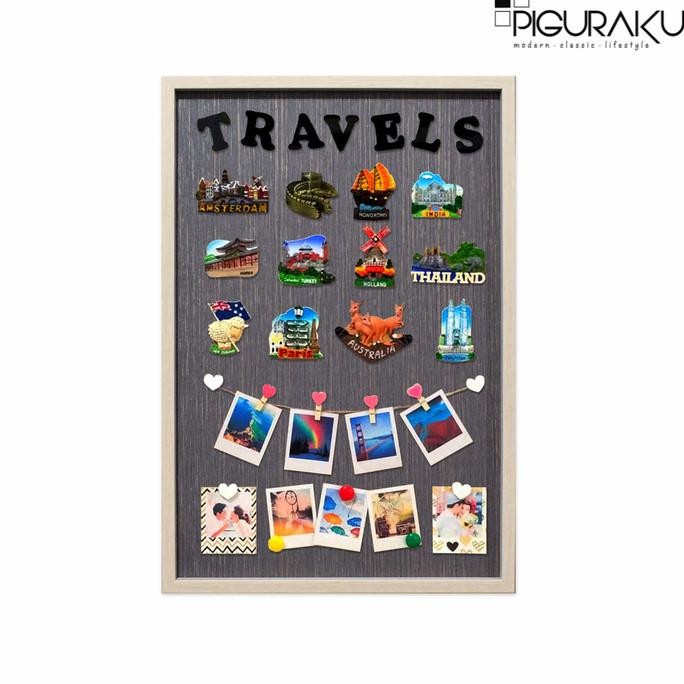 

TERBARU - Magnet Frame 20RS 50X75Cm- Minimalis 2CM-Magnetic Board 20RS