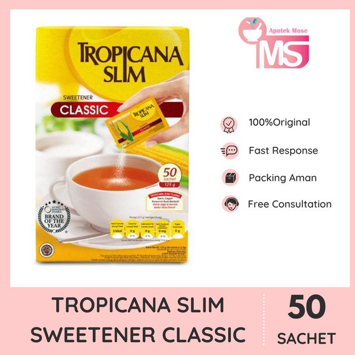 

TROPICANA SLIM SWEETENER CLASSIC 50 SACHET
