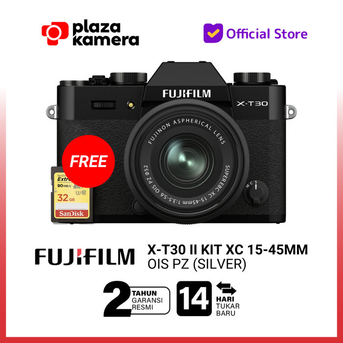 FUJIFILM X-T30 II Kit Lensa XC 15-45mm Black Kamera Mirrorless XT30 II