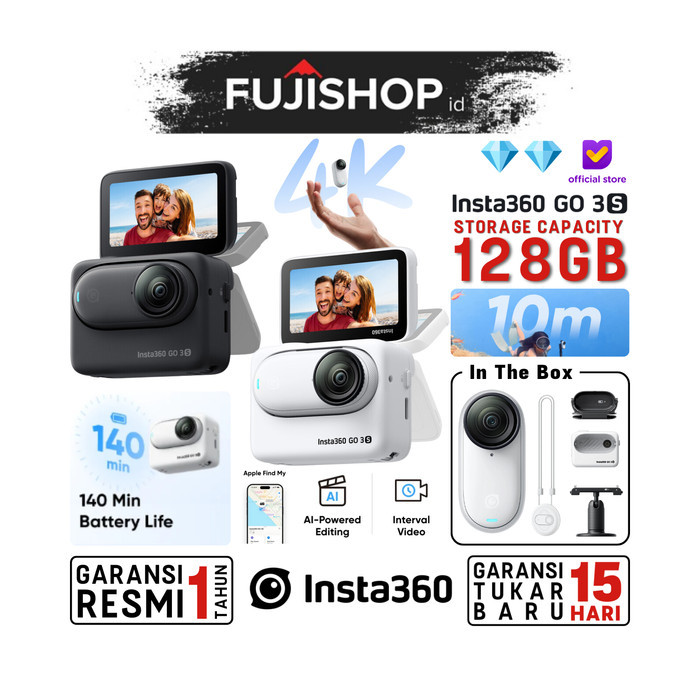 Insta360 GO 3S Action Cam / Insta 360 GO3 S Garansi Resmi