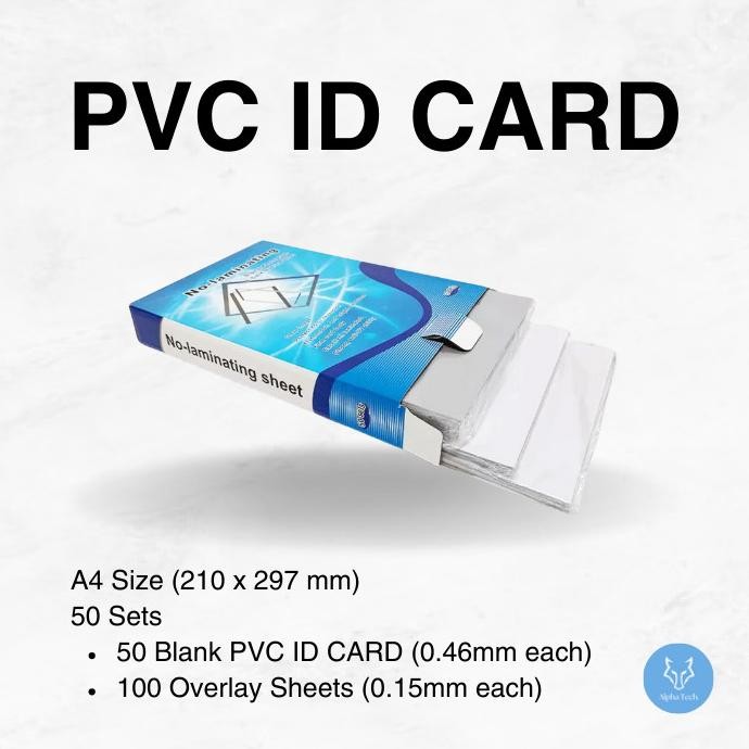 

TERMURAH - Bahan Kertas PVC ID Card A4 isi 50 Set