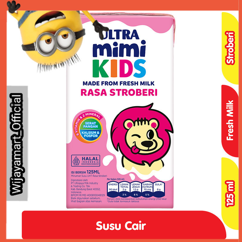 

Ultra Mimi Kids Susu UHT Stroberi Kotak 125 ml