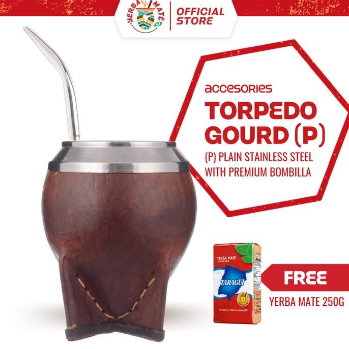 

TERLARIS - Yerba Mate Gourd Torpedo Basic | Silver Straw & Yerba Mate 250g