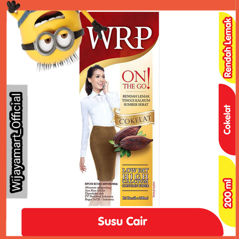 

WRP On The Go Susu Rendah Lemak Cokelat Kotak 200 ml