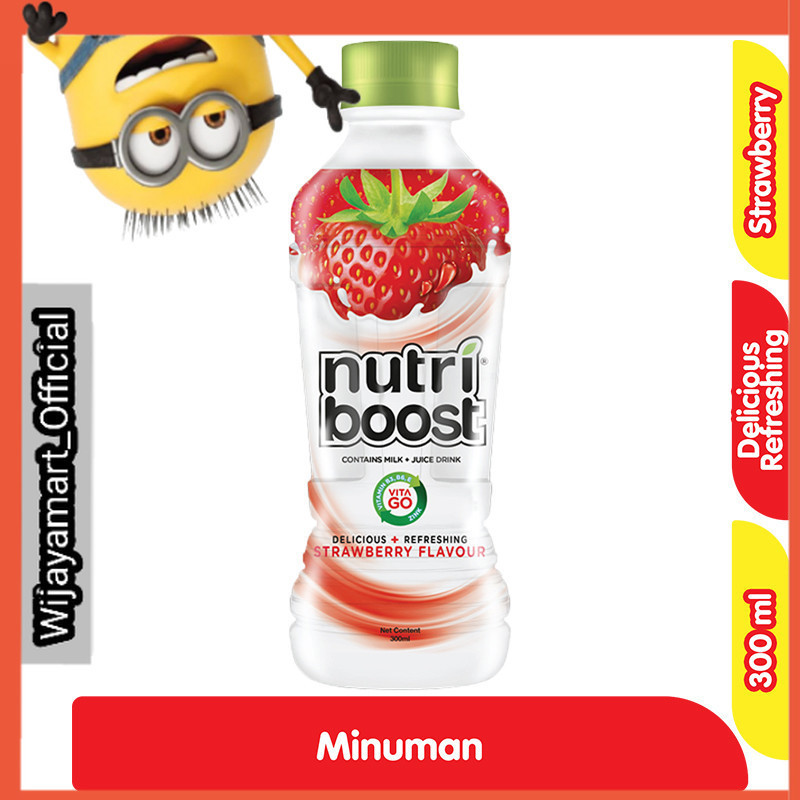 

Nutriboost Minuman Susu Rasa Stroberi Botol 300 ml