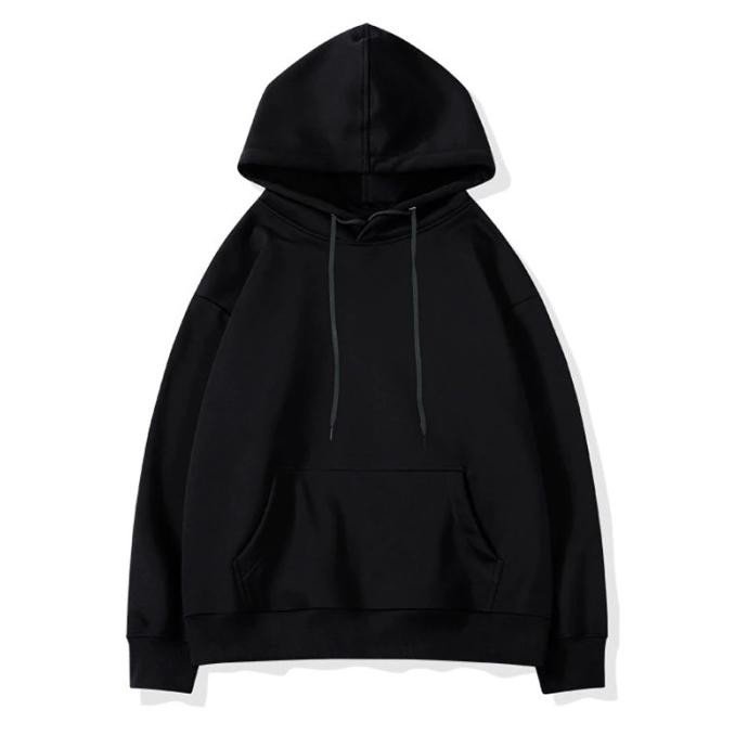 LITTLE FRESCO - JAKET POLOS JUMPER ANAK HOODIE SWEATER HITAM