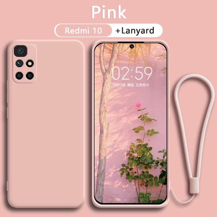 Case Redmi 10 Tali Cover Silikon Casing Soft Case Handphone