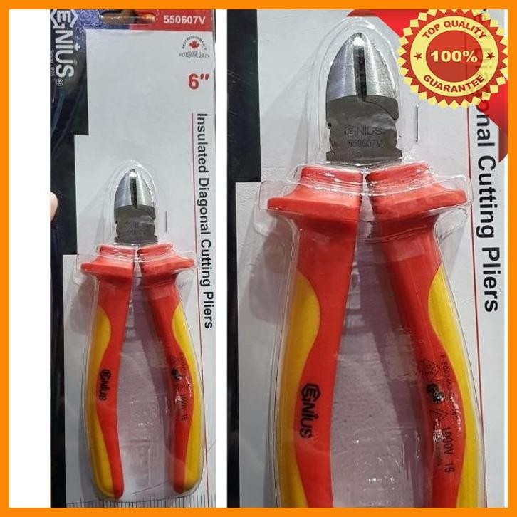 

(NOYO) GENIUS TOOLS INSULATED CUTTING PLIER / TANG POTONG LISTRIK 6 INCH