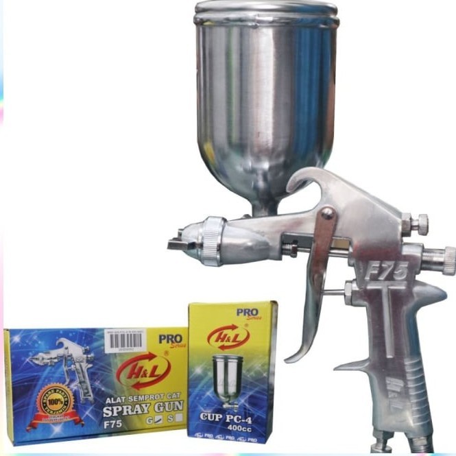 Terlaris Spraygun F75 Hl Spray Gun F 75 Spet Spruyer Cat F75 Tabung Atas 400Ml