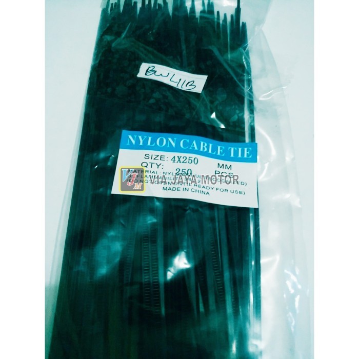 

Tali Ripet Kabel Ties 4 X 250 Mm 25 Cm 100 Pcs Hitam Elastis Kuat Termurah Langka