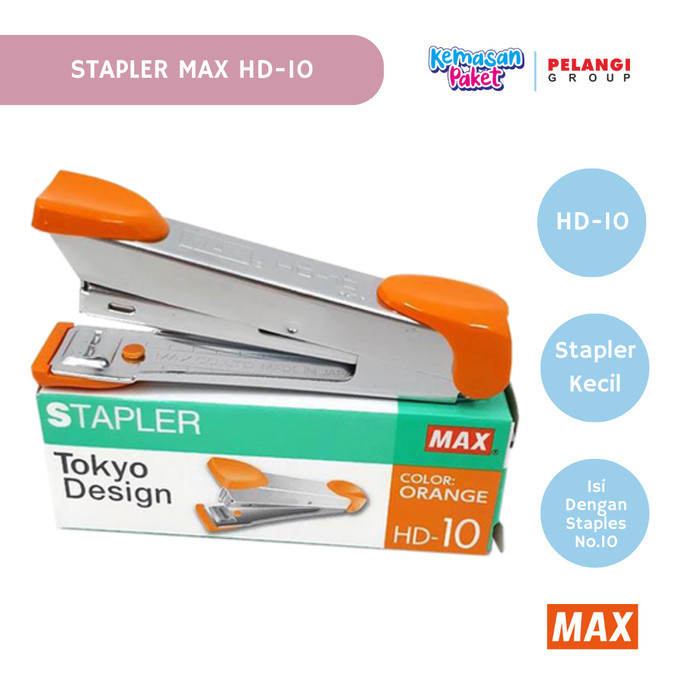Terbaru STAPLER STAPLES CLIPS MAX HD 10 ALAT TULIS PERLENGKAPAN KANTOR 100% ori
