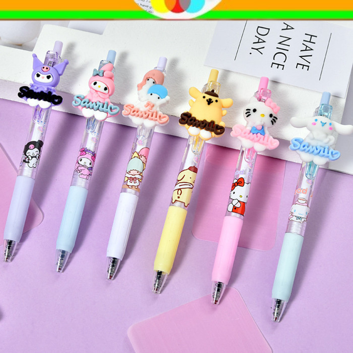 

Terbaru PULPEN GEL CETEK SANRIO PULPEN TINTA HITAM SANRIO KUROMI HELLOKITTY MELODY POMPOPURIN