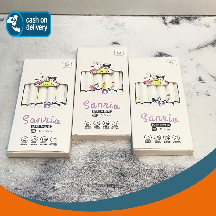 

Terbaru PEN CETEK SANRIO PREMIUM MEWAH 1 SET ISI 6 pcs PC-1518 PEN PENA MEKANIK BOLPEN BOLPOIN LUCU
