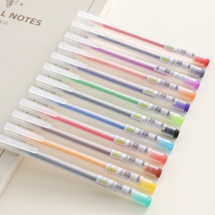 

Terbaru emmoo 12 pcs/pack Gel Pena Multi-warna Pena Untuk Alat Tulis Kantor Se 100% ori