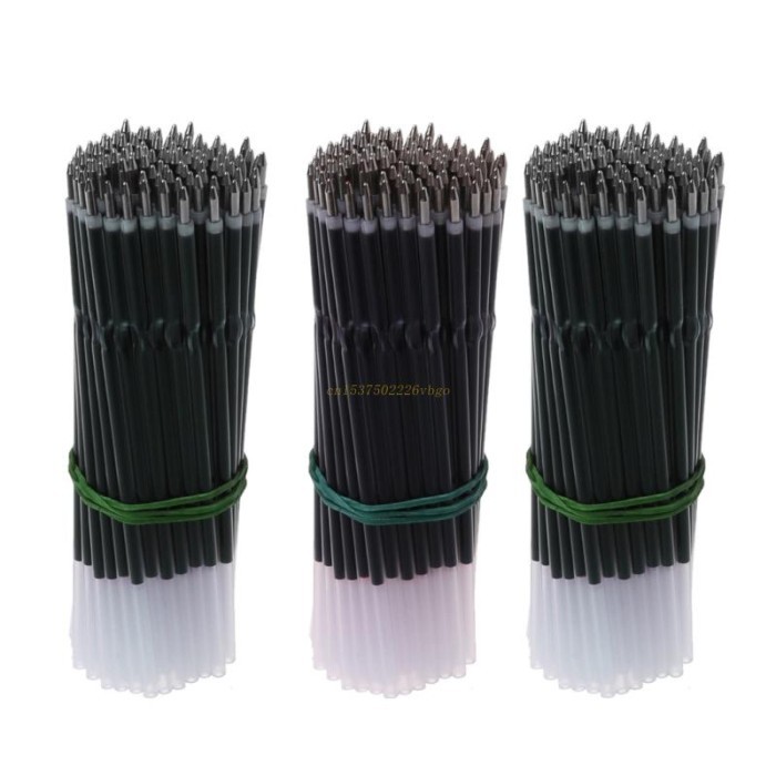 

Terbaru Ballpoint Pen Refills 0.7mm for Retractable Pens Office School Supplies 100 pack 100% ori