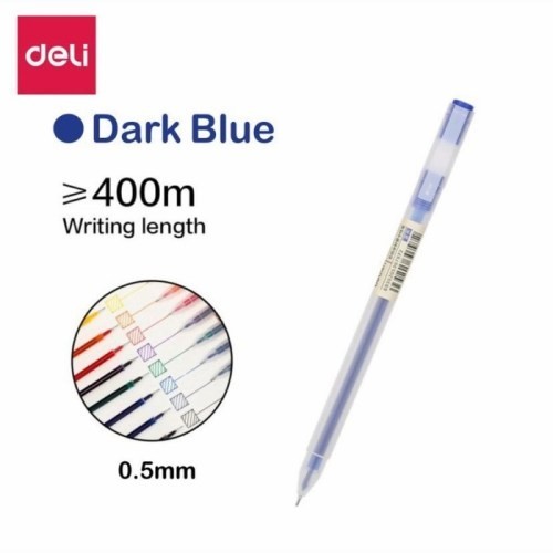 

Terbaru NEW Deli Color Gel Pen Pulpen Needle Tip Alat Tulis Kertas Kantor Sekolah - Dark Blue 100%