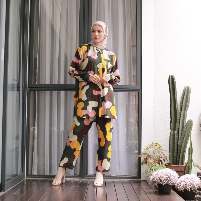 Setelan Piyama Wanita Baju Tidur Lengan Panjang Katun Rayon Fit To Xl