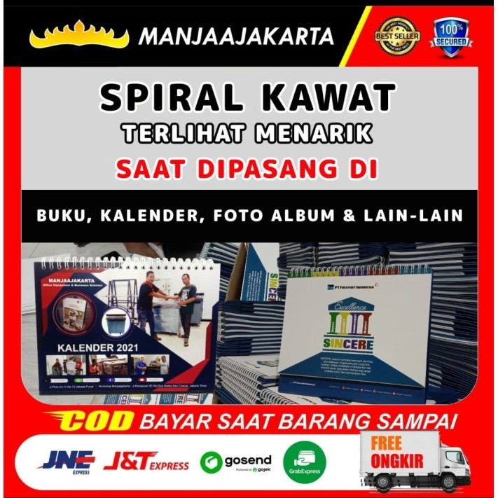 

Jilid Spiral Kawat Buku Agenda No 9 Roll Untuk Ring Ukuran 9/16 New