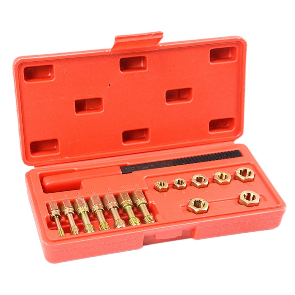 

with Toolbox Thread Sleeve Restorer Universal Spindle Thread Repair Set