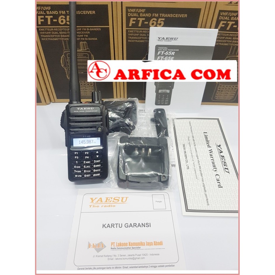 Ht Yaesu Ft 65 Ft65 Ft-65 Dualband Original Garansi Resmi Barangbaru