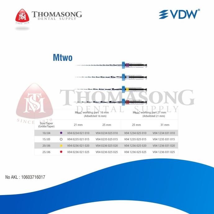 

TERMURAH - VDW Mtwo Files Rotary Endo