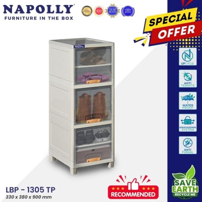 

TERMURAH - Lemari plastik Napolly Locker box susun 3 LBP 1305 tp