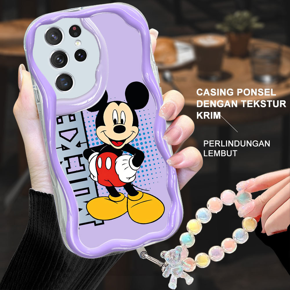 Duang Samsung S20 S21 FE S30 S22 S23 Ultra Plus 5G  Casing Handphone  Mickey dan Minnie  Soft case C