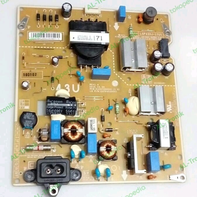 POWER SUPLAY TV LED LG 43 INCH 43UK6300 43UK6300PTE PSU 43UK 6300PTE