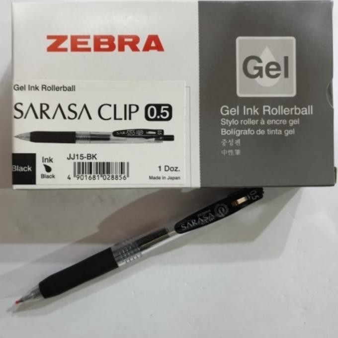 

NEW Pulpen Ballpoint pen Zebra Sarasa Clip Gel 0,5 Hitam harga satu lusin