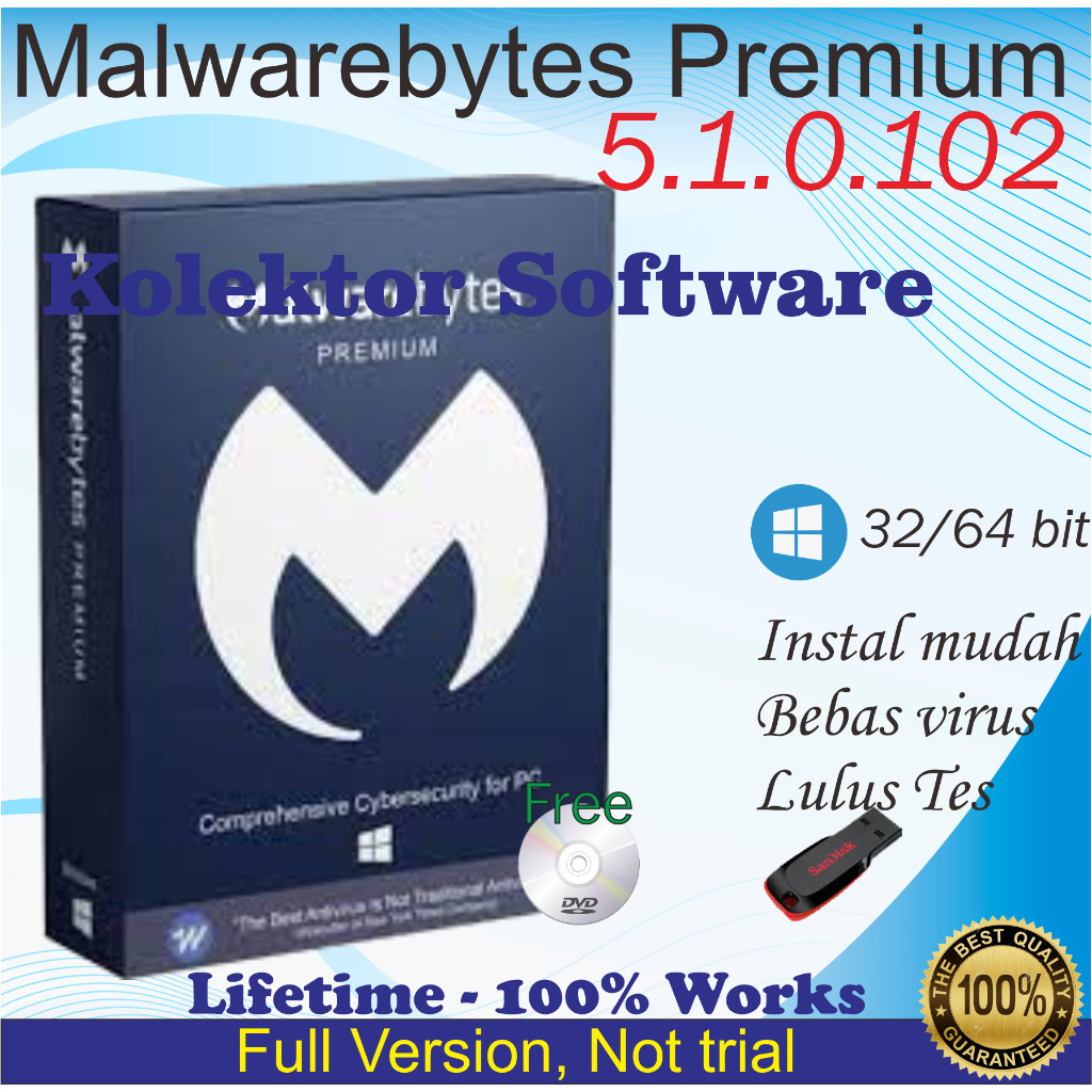 Malwarebytes Premium - Full Version, Lifetime