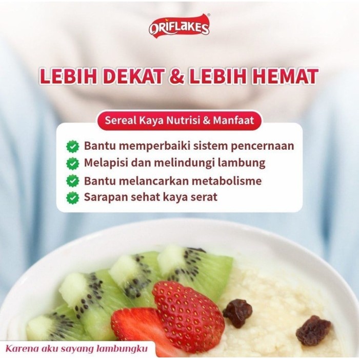 

Oriflakes Bubur Sereal Gaztro Maag Asam Lambung - 900 Gram - Jahe Promo