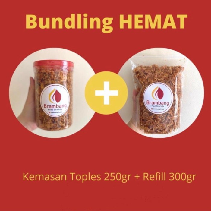 

Brambang Hemat Paket Toples 250Gr + Refill 300Gr Barangbaru