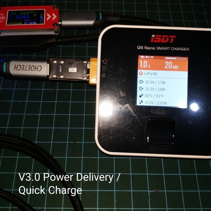 Terlaris USB-C to XT60 adapter plug charger ISDT toolkit Max 100W SALE