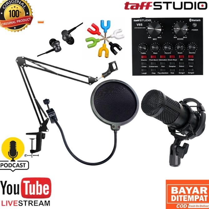 Paket Lengkap Mic BM800 Soundcard V8 Spesial Karaoke Online Smule v11