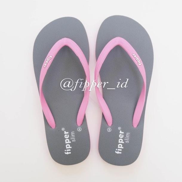 [Fipper Slim] - Grey/Pink Light - Sandal Jepit Wanita/Perempuan