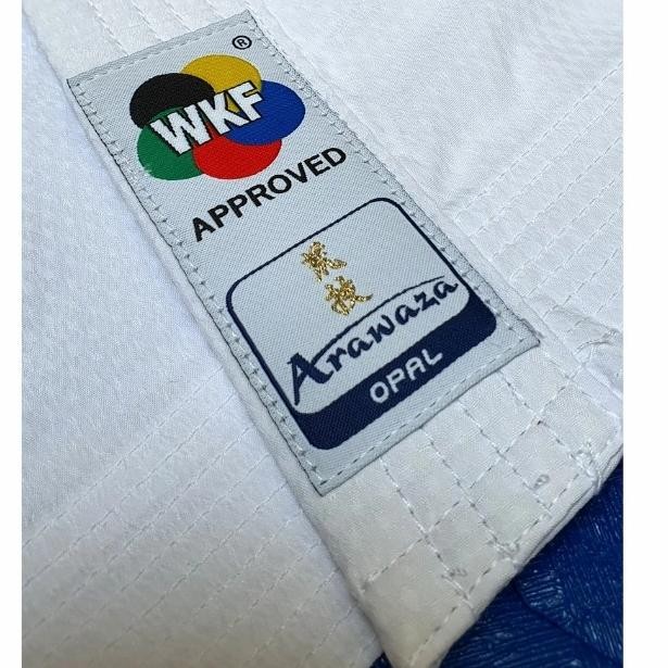 Baju Karate Arawaza Opal - Wkf Approved - White Embroidery