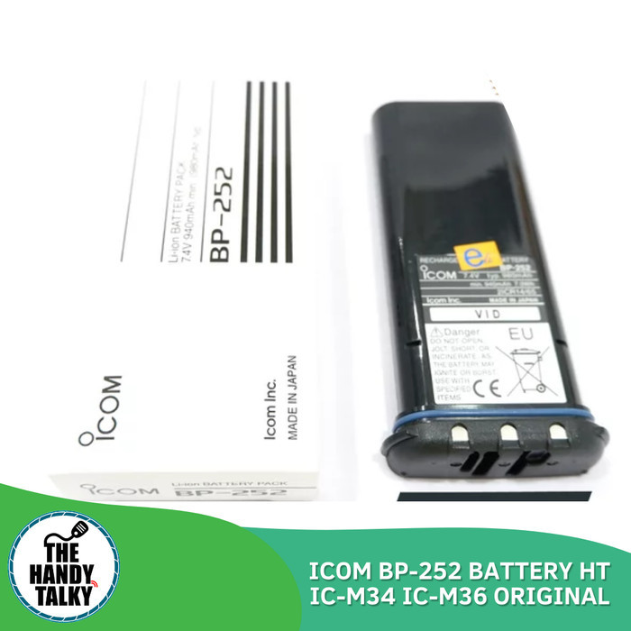 Icom Bp-252 Battery Ht Icom Ic-M34 Ic-M36 Terlaris