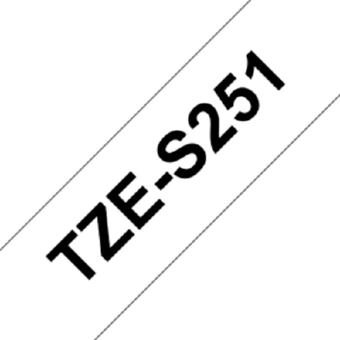 

Brother Label Tape Tze S251 Strong Adhessive 24Mm Black On White New