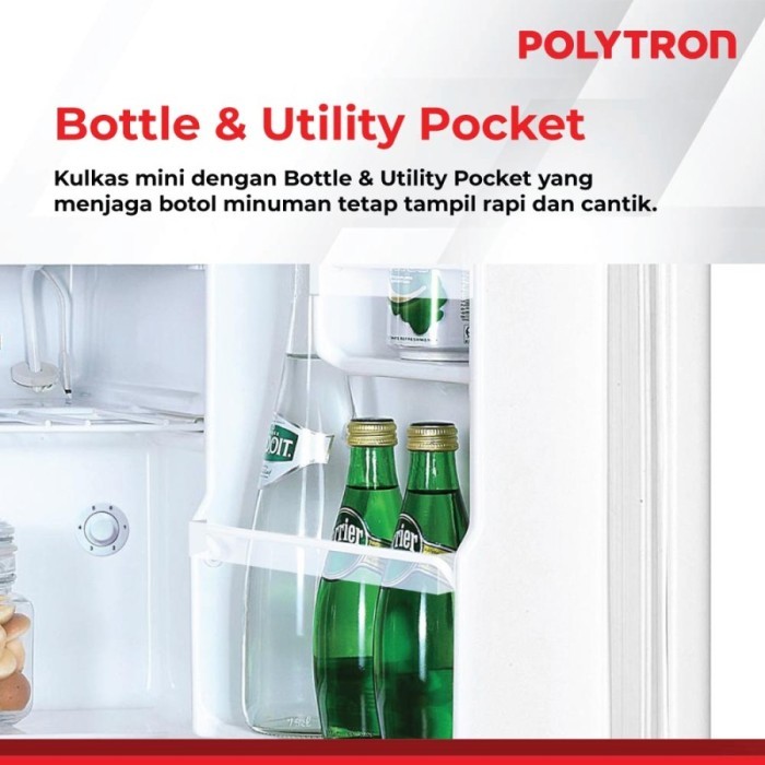 Polytron Kulkas Mini 1 Pintu 1 Door Refrigerator Prh51R Terbaru