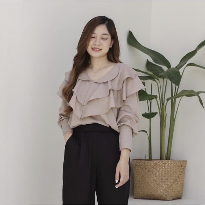 JOLENE BLOUSE COLLAR LONGSLEEVE TOP MSMO