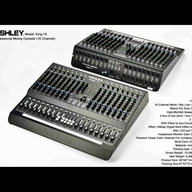 MIXER ASHLEY KING16 16 CHANNEL ASHLEY KING 16 ( ORIGINAL )