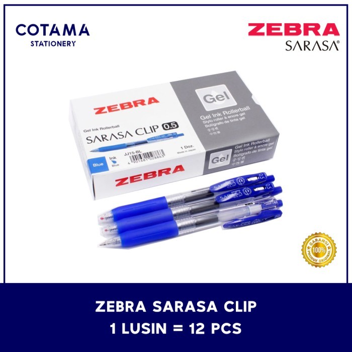

Pulpen Zebra Sarasa Clip Gel 0.5/0.7/1.0 Mm - 1 Lusin Isi 12 Pcs Terbaru
