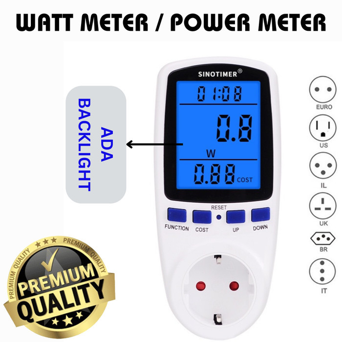 Ready Watt meter Pengukur listrik Kwh digital Power Meter Volt Ampere Watt
