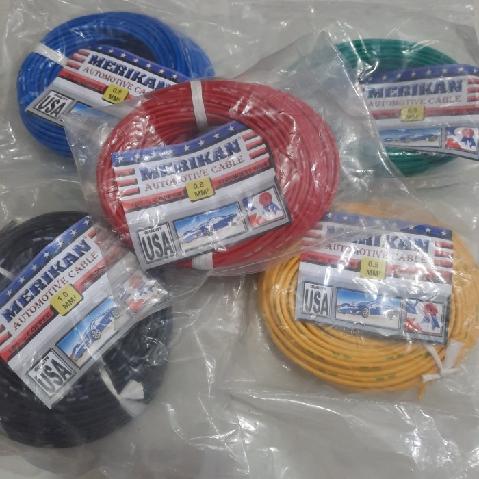 Ready Stock Merikan Kabel Motor / Auto Cable 0.8 / 1 / 1.5 / 2 / 2.5 / 3 Mm