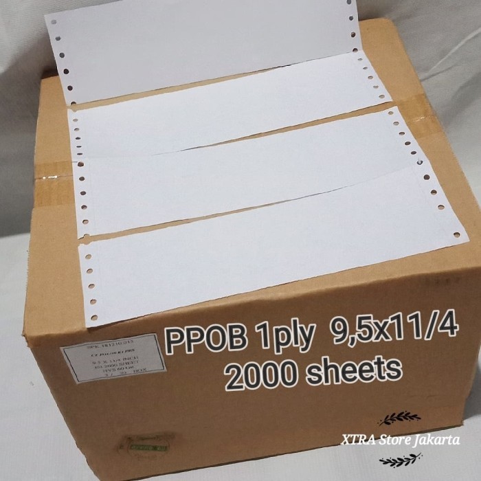 

Kertas Ppob 1Ply 9,5X11"/4 New